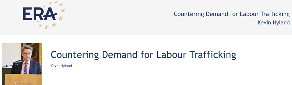 Kevin Hyland: Tackling demand for labour trafficking