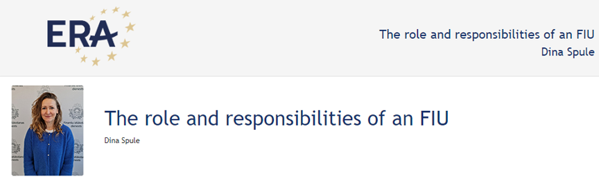 Dina Spule: The role and responsibilities of an FIU