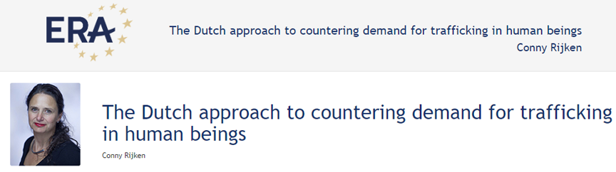 Conny Rijken: The Dutch approach to countering demand for trafficking in human beings