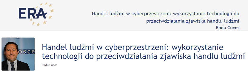Radu Cucos: Cyber-enabled trafficking: using technology to counter THB within the context of its demand